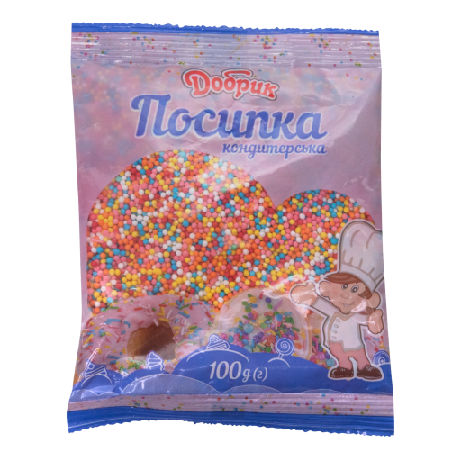 Посыпка кондитерская классическая "Круглая №1" 100г ТМ Добрик