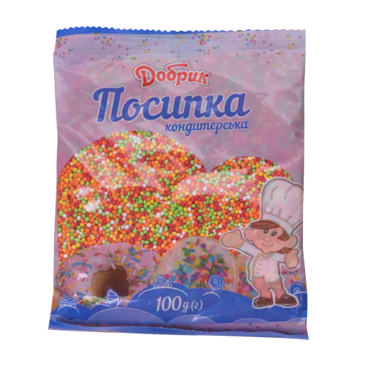 Посипка кондитерська класична "Кругла №2" 100г ТМ Добрик