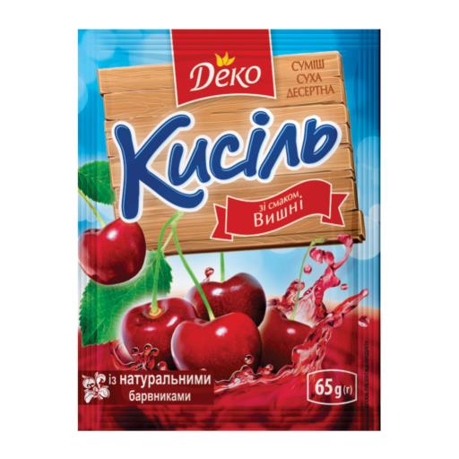 Кисель со вкусом вишни 65г ТМ Деко