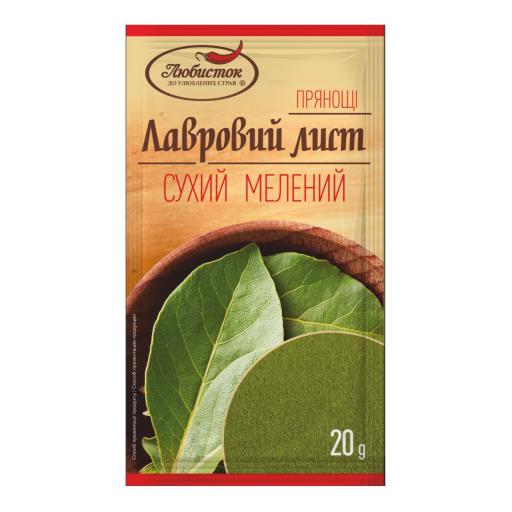 Лавровий лист сухий мелений 20г ТМ Любисток