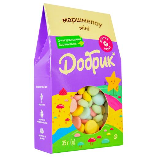 Маршмелоу натуральний (міні) 35г ТМ Добрик
