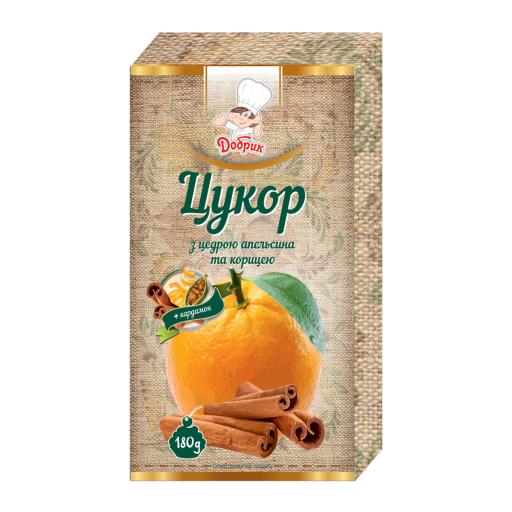 Сахар с цедрой апельсина и корицей 180г ТМ Добрик