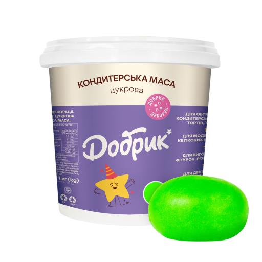 Мастика 1кг (зеленая) ТМ Добрик