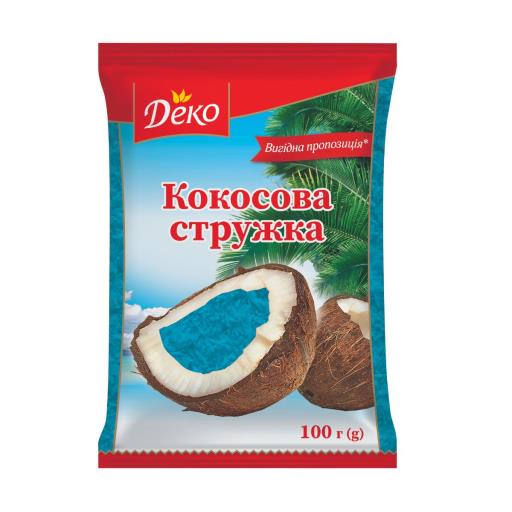 Кокосова стружка (блакитна) 100г ТМ Деко