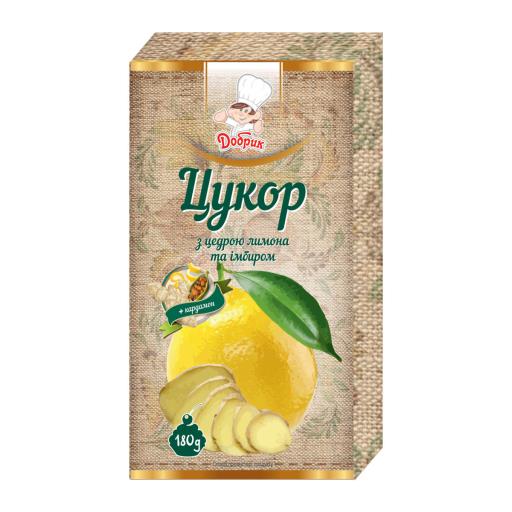 Сахар с цедрой лимона и имбирем 180г ТМ Добрик