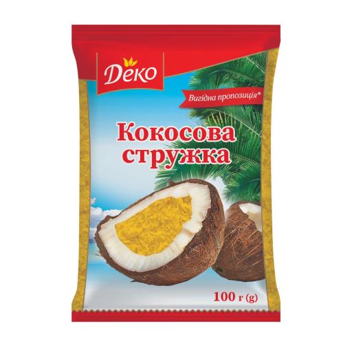 Кокосовая стружка (желтая) 100г ТМ Деко