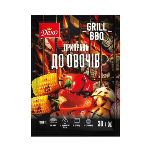 Приправа до овочів GRILL BBQ 30г ТМ Деко